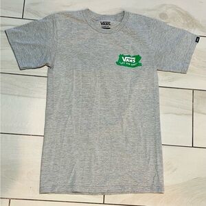 Vans Off The Wall Classic fit Grey Cotton Christmas Graphic T Shirt Men’s sz. XS